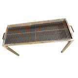 Stainless Steel Traditional BBQ with Charcoal Tray and 6mm Thick Stainless Grill - SSBBQTC