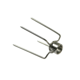 Stainless Steel Large 4 Prong Forks (Set of 2) for rotisserie BBQ whole Chicken or Leg of Lamb suit 22mm Round Skewer