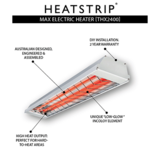 HEATSTRIP (2400W, 240V, 50Hz, 10A, IPX5) Max Electric Infra-red Heaters (THX Series) - THX2400