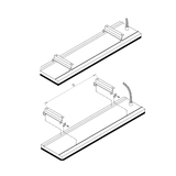 HEATSTRIP Standard Mounting brackets (2 in pack) for Indoor Electric Radiant Strip Heaters - ZBRAK-92