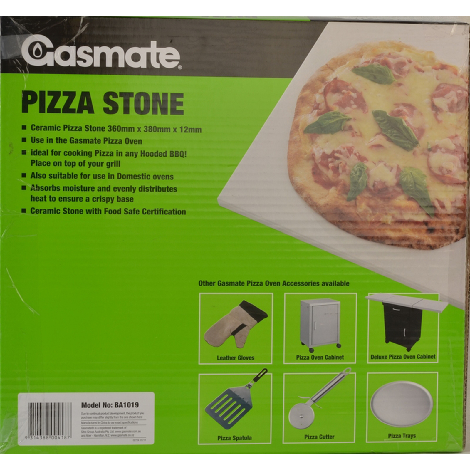 Gasmate Pizza Oven Ceramic Food Grade Stone - BA1019