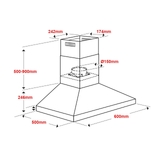 Artusi 60 cm Stainless Steel Canopy Rangehood - ACH600X