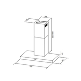 Artusi 90 cm Wall Mounted BBQ Stainless Steel Rangehood - ACH9BBQB