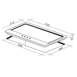 Artusi 72cm Maximus Series Natural Gas Cooktop - AGH71XFFD