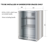 Artusi 118L Outdoor Beverage Centre Black - AOF1B
