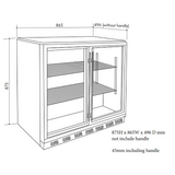Artusi 190L Double Door Outdoor Beverage Centre - AOF2B