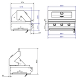 Beefeater 1200 Series 3 burner built In BBQ - BBG1230SB