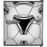 Funky Soccer Ball Football Design Mini Bar Fridge With Handle And Opener - Add Your Name - BC46B-SOCCER