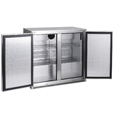 Double Door Solid Stainless Steel - BODD-S-SS
