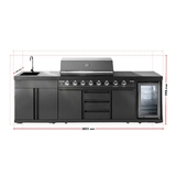 Gasmate Saturn 6 Burner BBQ Kitchen