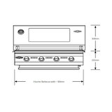 BeefEater Signature 3000E Black Enamel 4 Burner Built In BBQ - BS19942