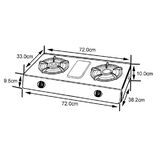 Bromic Deluxe Wok Cooker, Double Burner, ULP, Low Pressure (2.75kpa) With Flame Failure  - DC200-S