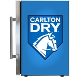 Carlton Dry MID Blue Tropical Glass Door Mini Bar Fridge - 80 Cans Left Hinged EC68L-SSH-DRY - EC68L-SSH-DRY-MID