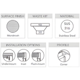 Abey Alfresco Single Bowl Sink and Foldable Tap Pack with Cover - FRAT500