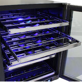 Schmick Under Bench Black Glass Door Wine Fridge Triple Glazed - Model JC132W-B