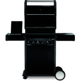 Napoleon Rogue 3 Burner Black NG - Side Infra Red Burner + CI Grills - RXT425SIBPK-1-AU