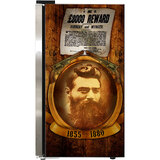 Ned Kelly Themed Alfresco Bar Fridge With Led Strip Lights, Lock and LOW E Glassd