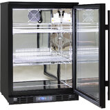 Rhino Black 1 Heated Glass Door Bar Fridge With Left Hinge Brand Parts And Low Energy Consumption - Model SG1L-B-HD