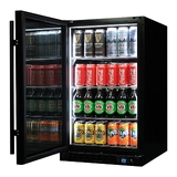 Schmick Quiet Running Front Venting Under Bench Black Glass Door Bar Fridge Heated Glass - Model SK126L-B-HD
