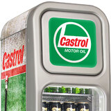 Schmick Castrol Fuel Pump Skinny Glass Door Upright Cool Retro Bar Fridge - SK135-FP-CASTROL
