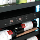 Upright Slim Depth Quiet Running Glass Front 3 Zone Beer And Wine Fridge With 5 x LED Colour Options