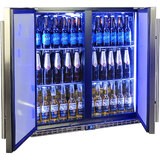 (DISPLAY MODEL) Schmick Stainless Steel Quiet Running 2 Door Bar Fridge With Quality Parts And Quiet Operation - Model SK245-SD