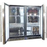 Schmick Twin Door Quiet Running  Solid Stainless Door Energy Efficient Bar Fridge Model SK246-SD