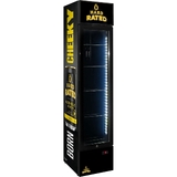 HARD RATED Branded Skinny Upright Bar Fridge - SS-P160-HR