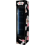 Branded Skinny Upright Bar Fridge With Playing Card Design