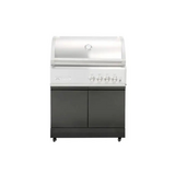 Crossray Kitchen BBQ Burner Double side cabinets with 1 x flat benchtop, under bench sink and Double Black fridge 
