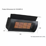 Heatstrip Wall Mounted LPG Gas Outdoor Heater - TGH34WL-2