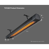 HEATSTRIP Intense, Electric Radiant Heaters (THY Series) 2200W, 240V, 9.2A, 50 - 601-1z, IPXS - THY2200