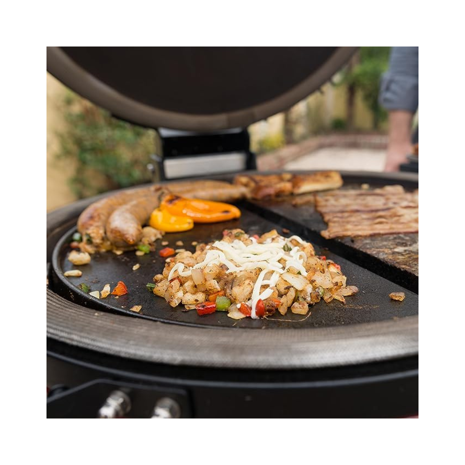 Kamado Joe Big Joe - Half Moon Cast Iron Reversible Griddle