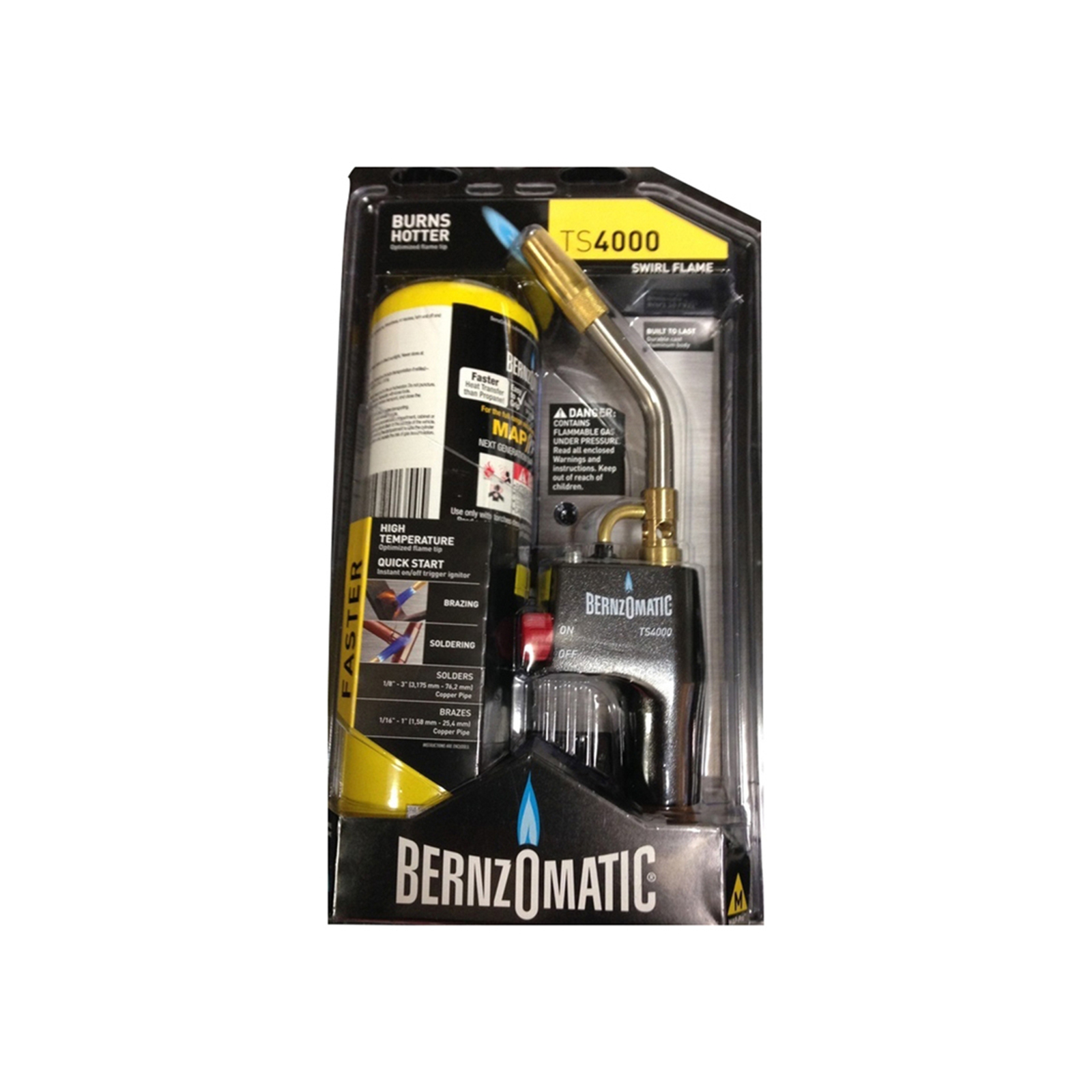 Shop- BernzOMatic Kit with Trigger Start Swirl Flame Torch with Map-Pro  Cylinder- TS4000TK
