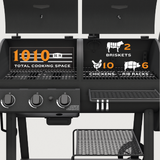 Oklahoma Joe’s® Canyon Combo Gas/Coal Offset Smoker
