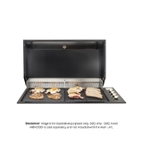 Artusi 104cm 4 Burner Built-In LPG Black Gloss BBQ - ABBQ1B