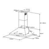 Artusi 120 cm Canopy Outdoor BBQ Rangehood - ACH12BBQ