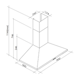 Artusi 90 cm Stainless Steel Canopy Rangehood - ACH900X