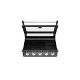 1600 Series Dark 5 Burner Built In BBQ w/ Cast Iron Burners & Grills