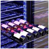 Schmick Black Upright Black Glass Door Dual Zone Drawer Wine And Beverage Refrigerator - Model BD425D-X-B