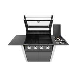 Beefeater 1600 Series 4 burner BBQ, side burner & trolley, dark