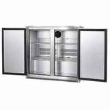 Double Door Solid Stainless Steel - BODD-S-SS