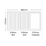 Gasmate Nova MK2 Graphite 6 Burner Built-In BBQ With Side Burner- LPG