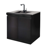 NG Gasmate Nova MK2 Graphite Outdoor Kitchen with Drawers, Sink, BBQ, Double Door Fridge + Top and Storage - BQ29F-NG-BUN