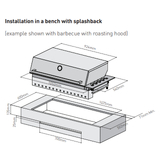 Signature ProLine Stainless Steel Integrated 6 Burner Built-In BBQ with Flat Lid - BSL158SA