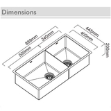 Piazza One & 3/4 Square Bowl - CR500D