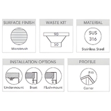 Abey Alfresco Single Bowl Inset Sink - FRA540