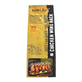 Man Law BBQ Chicken rack holds 12 wings - legs - thighs - stainless steel with tray- MAN-V10