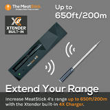 The MeatStick 4X Set - Next generation smart wireless thermometer, range 650 ft - PM871EX