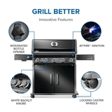 Napoleon Rogue PRO 625 IR Sizzle Black LPG